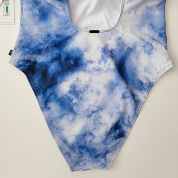 Calvin Klein One Piece Tie Dye Swimsuit NEW L - Picture 6 of 9